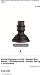 Kichler Lighting - Outdoor Pier Mount Accessory. Fixed Price $14.99.