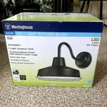 New Westinghouse Academy 13W 60W Led Light Textured Black 62047 Nickel Outdoor. Fixed Price $29.99.