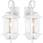 Brilvibera White Outdoor Wall Lantern 2-PACK Large 18 Aluminum Exterior. Fixed Price $98.81.