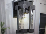 Uolfin Modern Black Outdoor Wall 1-LIGHT Minimalist Seeded Lantern. Fixed Price $55.21.