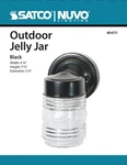 Nuvo 60-6111 7.5" Outdoor Black Mason Jar W/ Clear Glass Porch Light. Fixed Price $14.71.