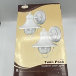 Patriot Lighting Twin Pack Nautical Outdoor Wall Lights White Finish 356-4133. Fixed Price $36.99.