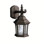 Kichler Townhouse Outdoor Wall 1LT 6.5X11.75", Black, Clear Beveled - 9788BK. Fixed Price $65.97.