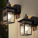 2 Pack Outdoor Light With Gfci Outlet,antique Black And Bronze Gold Dusk To D.... Fixed Price $154.68.