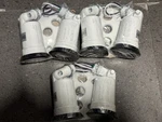 3X White 2-LIGHT Outdoor Flood Weatherproof Metal Lamp Holder. Fixed Price $30.00.