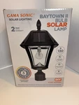 Gama Sonic Baytown Ii Black Outdoor Solar Led Landscape Post Light (105B033) New. Fixed Price $70.00.
