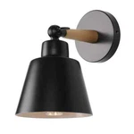 1-LIGHT Black Wooden Handle Swing Arm Wall Lamp Hardwired Sconce Adjustable. Fixed Price $34.03.
