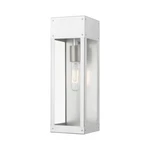 Livex Barrett Light Outdoor 15" Wall Lantern, Nickel/clear 20873-81. Fixed Price $169.96.