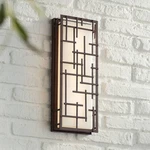 Modern Outdoor Led Wall Light Designer Lines Bronze Exterior Fixture For House. Fixed Price $179.95.