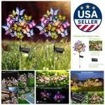 Elegant Solar Powered Butterfly Garden Lights - Ideal Mother Day Gift, 2 Pack. Fixed Price $52.19.