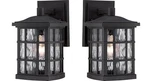 Quoizel SNN8406K One Light Outdoor Wall Lantern Fixture, Mystic Black - 2 Pack. Fixed Price $251.12.