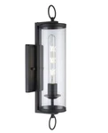 Hampton Bay Citrin 20 In. 1-LIGHT Black Outdoor Wall Fixture W/clear Gls. Fixed Price $45.99.
