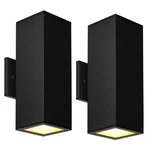 Outdoor Light Fixture Dusk To Dawn 2 Pack, Matte Black Modern Porch IP6.... Fixed Price $122.29.