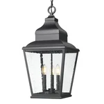 Z-lite 5029CHB Raphael 3 Light 12"W Outdoor Taper Candle Pendant Black. Fixed Price $456.00.