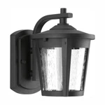 East Haven Led 1-LIGHT Textured Black Clear Seed Glass Wall Lantern By Pl. Fixed Price $99.00.