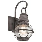 Kichler Bridge Point Outdoor Wall 1LT 7X13.25", Wthr Zinc, Clear Seed - 49627WZC. Fixed Price $219.99.