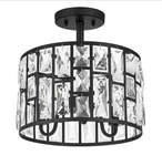Home Decorators Collection Kristella 3-LIGHT Matte Black Semi-flush Mount. Fixed Price $109.99.
