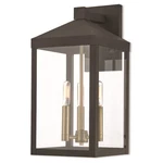 Livex Nyack 3 Light Outdoor Wall Lantern In Bronze, 8.25"W 17.5"H 20584-07. Fixed Price $449.96.