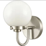 Elk Home Fairbanks Sconce Wall Light In Opal, Brushed Nickel - EC89980/1. Fixed Price $91.44.