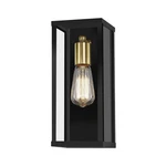 Akezon Outdoor Wall Sconce 1-LIGHT, Matte Black & Brass. Fixed Price $55.99.