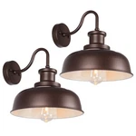 Solar Barn Light Outdoor Wall Mounted Powered Farmhouse Rustic Bronze White. Fixed Price $179.99.