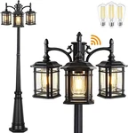 Partphoner Dusk To Dawn Outdoor Lamp Post Lights, Black Pole With. Fixed Price $240.64.