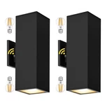 Outdoor Light Fixture Dusk To Dawn 2 Pack, Matte Black Modern Porch IP6.... Fixed Price $92.20.