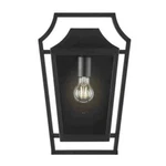 Hampton Bay Elsmere 16 In. Matte Black 1-LIGHT Outdoor Line Voltage Wall Sconce. Fixed Price $66.45.