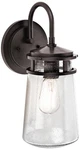 Kichler Lyndon 15" High Seedy Glass Outdoor Wall Light. Fixed Price $219.99.
