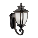 Kichler Salisbury Outdoor Wall 1LT 8X19.25", Rubbed Bronze, White Linen - 9041RZ. Fixed Price $299.99.