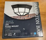 Hampton Bay HB7072LED-05 Outdoor Flush Mount Light Black Frosted Glass New. Fixed Price $26.29.