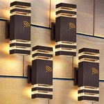 Outdoor Wall Light Fixtures Pack Dusk To Dawn Waterproof Brown DST-240405. Fixed Price $209.99.