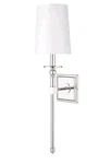 Millennium Lighting 26" Tall Wall Sconce With Tapered Fabric Shade 46971-PN. Fixed Price $69.99.