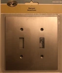 Hampton Bay Barnard Nickel Finish Dual Light Switch Wall Plate 1000033198. Fixed Price $6.75.