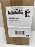 Sea Gull New Castle 8" Outdoor Wall Light In Black Metal Package Sj. Fixed Price $45.99.
