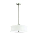 Luminance Pendant Bowl Amala 3-LIGHTS 60W Bright Satin Nickel F20004-80. Fixed Price $129.99.