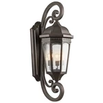 Kichler Courtyard Outdoor Wall 3LT 13.5X40.5", Rub Bronze, Clear Seeded - 9060RZ. Fixed Price $1554.99.