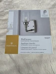 New Portfolio Wall Sconce Light Lamp Fixture Chrome Glass 1026681. Fixed Price $6.31.