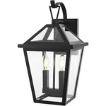Outdoor Wall Sconce Light Fixture Glass Black Exterior Porch Walkway Lantern 18". Fixed Price $175.31.