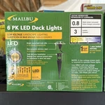 Malibu Led Deck Lights Low Voltage 2-6 Packs Stainless Metal Look 8411-3410-06. Fixed Price $80.00.