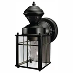 Hampton 9.5 50-DEG Bayside Motion Sensing Wall Light Lantern Matte Black. Fixed Price $36.96.