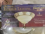 Glass Ceiling Fixture 2 Pack Prime Polished Brass Oyster Light Frosted. Fixed Price $76.06.