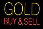 Gold Buy & Sell Neon Light Sign 20"X16" Lamp Glass Decor Space Wall Hanging. Fixed Price $134.63.