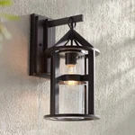 Argentine Rustic Outdoor Wall Light Fixture Bronze 17" Seedy Glass For Exterior. Fixed Price $174.99.