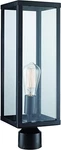 Trans Globe Oxford 1 Light Outdoor Postmount Lantern, Black/clear 40754 Bk. Fixed Price $59.95.
