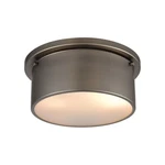 Elk Lighting 12110-2 2-LIGHT Flush Mount Ceiling Frosted Glass Open Box. Fixed Price $40.15.