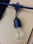 48 Feet Black Outdoor Edison Metro String Strand Light 15 Sockets + 18 Bulbs. Fixed Price $44.97.