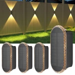 Ellasay Fence Lights Solar POWERED4 Pack Wall Outdoor Up And Down. Fixed Price $50.38.