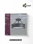 Home Decorators Grafton 15 In. 3-LIGHT Coal Semi-flush Mount Ceiling. Fixed Price $79.90.