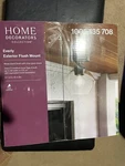 Home Decorators Everly 1-LIGHT Bronze And Glass Vintage Outdoor Flushmount. Fixed Price $32.95.